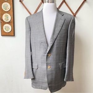 Ermenegildo Zegna Plaid Wool Blazer Made In Italy